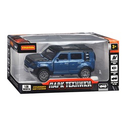 Машина метал. инерционная, М1:36, 4 открыв. двери "Парк Техники" джип синий