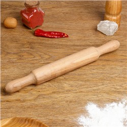 Скалка для теста, 35×4 см, дерево