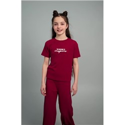 Летний костюм для девочки в рубчик-лапша Happyfox