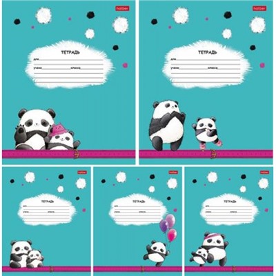 Тетрадь  12л клетка "Плюшевые панды" (088820) Хатбер
