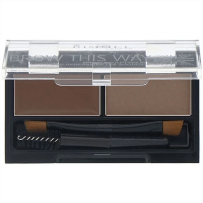 Rimmel London, Набор для моделирования бровей Brow This Way, 002 коричневая палитра, 1 шт