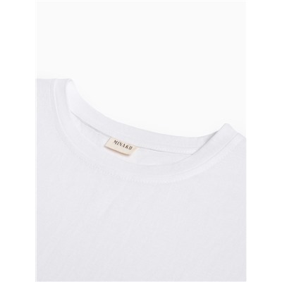 Костюм женский (футболка, шорты) MINAKU: Casual Collection, белый, размер 50