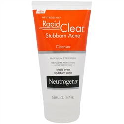 Neutrogena, Rapid Clear, очищающее средство против прыщей, максимальная сила, 147 мл (5,0 жидких унций)