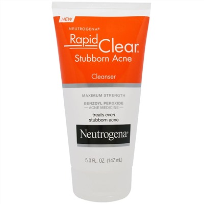 Neutrogena, Rapid Clear, очищающее средство против прыщей, максимальная сила, 147 мл (5,0 жидких унций)