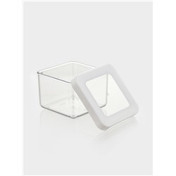 Ёмкость для хранения сыпучих продуктов IDEA «Степ», 500 мл, 10×7 см, пластик, крышка белая