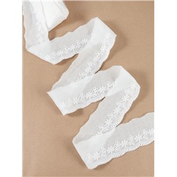 Кружево шитьё, 45 мм, 13.7±1 м, белое