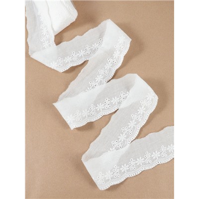 Кружево шитьё, 45 мм, 13.7±1 м, белое