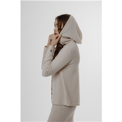 Кофта с капюшоном из 100% кашемира бежевая