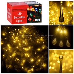 Электрогирлянда Бахрома, 3м, 96 ламп, теплый