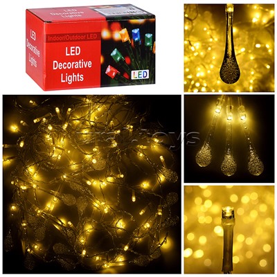 Электрогирлянда Бахрома, 3м, 96 ламп, теплый