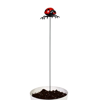 Штекер садовый «Божья коровка дайтон», 6×5 см, h=30 см, белый, Greengo