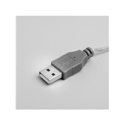 Гирлянда «Нить» 3 м с насадками «Снежинки большие», IP20, прозрачная нить, 20 LED, свечение мульти (RG/RB), мигание, USB