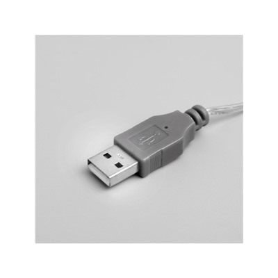 Гирлянда «Нить» 3 м с насадками «Снежинки большие», IP20, прозрачная нить, 20 LED, свечение мульти (RG/RB), мигание, USB