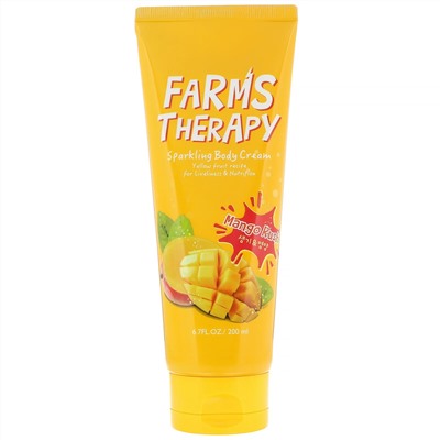 Doori Cosmetics, Farms Therapy, сверкающий крем для тела, манго, 200 мл