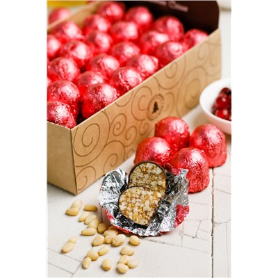 Кедровый грильяж с Клюквой / шоу-бокс / 540 г / ТМ Сибирский кедр