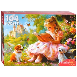 Пазлы 104 "Принцесса с книгой в саду"