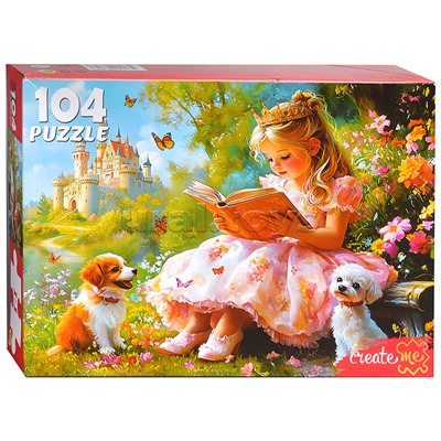 Пазлы 104 "Принцесса с книгой в саду"
