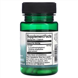 Swanson, 5-HTP, повышенная сила действия, 100 мг, 60 капсул