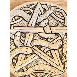 Подставка под благовония «Пентакль и Змеи», 10.5 см, алюминий