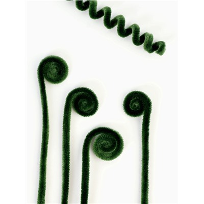 Синельная проволока, набор 100 штук, зелёная, 30 см