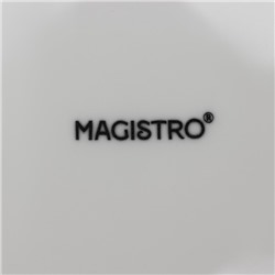 Тарелки Magistro Basic bistro, d=22 см, набор 6 шт., фарфор, белые