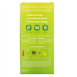 Everydaze, Essential C's Konjac Jelly, Green Grape, 4 Pouches, 5.07 fl oz (150 ml) Each