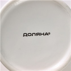 Кружка Доляна «Романтика медведей», 380 мл, фарфор, белая