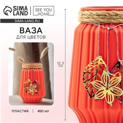 Ваза для цветов «Экзотика» пластиковая, 12.3×6 см