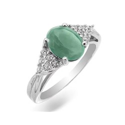 Кольцо из серебра изумруд, SL-RIC34