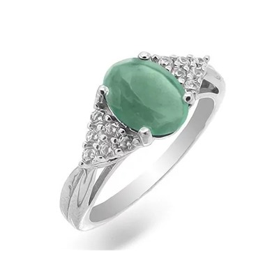 Кольцо из серебра изумруд, SL-RIC34