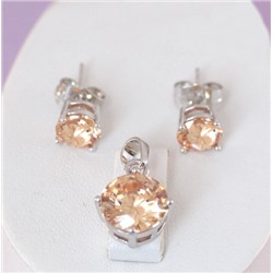 Комплект родий  Н01-8408