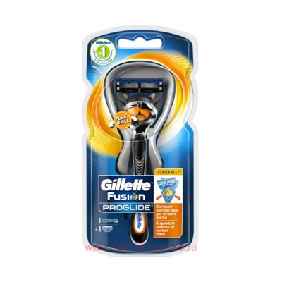 Gillette Станок для бритья Фьюжн проглайд флексбол + 1 сменная кассета