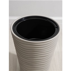 Кашпо для цветов со вставкой IDEA «Дюна», 19.5 л, пластик, кремовый