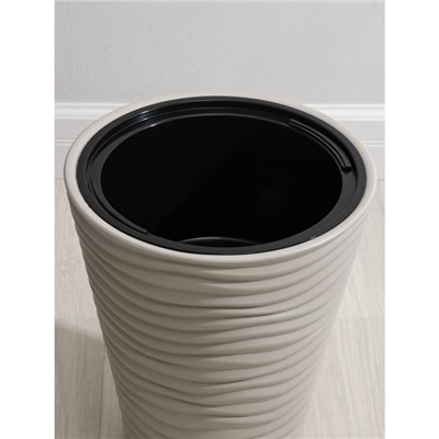 Кашпо для цветов со вставкой IDEA «Дюна», 19.5 л, пластик, кремовый