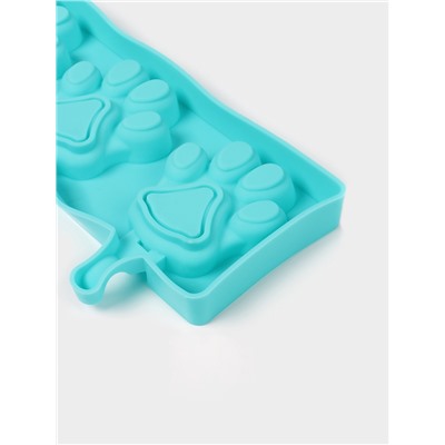 Форма для мороженого «Лапки», силикон, 26×14 см, 4 ячейки (8.5×8.5 см), МИКС
