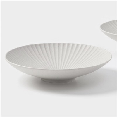 Тарелки Magistro Jarwah Lausanne, 600 мл, 21.5×5 см, глубокие, набор 2 шт., фарфор, белые