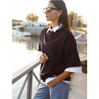 Футболка из тонкого премиального футера с эластаном