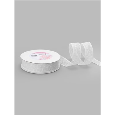 Лента декоративная «Паутинка», 25 мм, 23±1 м, белая №7