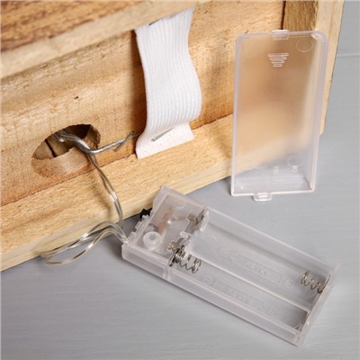 Фигура деревянная «Изба», 21×12×23 см, 5 LED, батарейки AAx2 (не в комплекте), свечение теплое белое