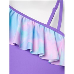 Комплект трикотажный для девочек: купальник, юбка