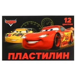 Пластилин 12 цветов, 180 г, Тачки
