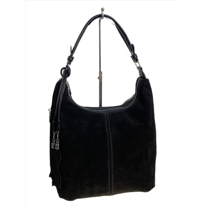 Женская сумка из натуральной замши искусственной кожи, цвет черный