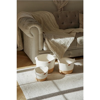 Корзины для хранения SL Home, плетёные, ручной работы, 3 шт., 24×21×17 см, 30×25×22 см, 35×30×27 см