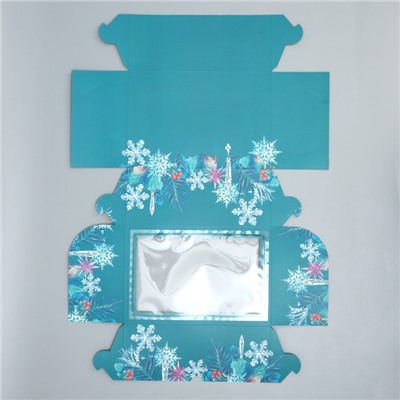 Коробка для капкейков двусторонняя «Мечты сбудутся в Новый год», 25×17×10 см