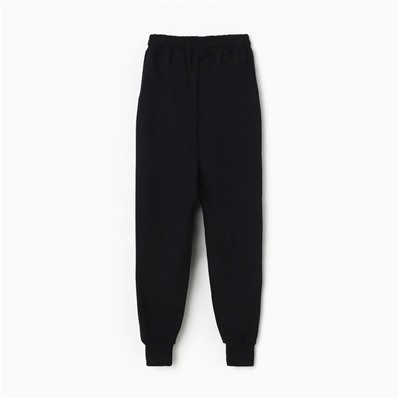 Брюки женские спортивные, чёрные, размер 52