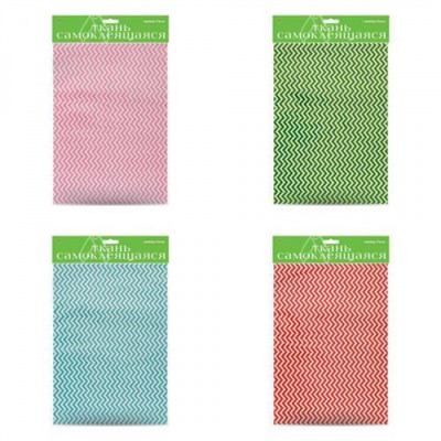 Ткань самоклеящаяся А4 "ЗИГЗАГ" 2-261/01 4 вида, 2 листа Альт