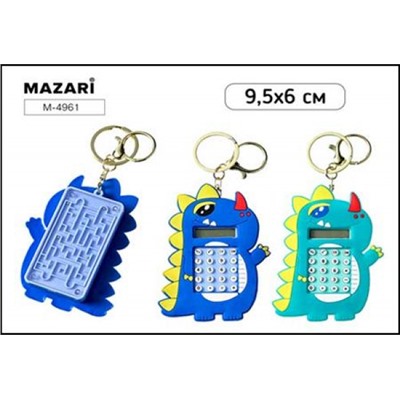 Брелок-калькулятор ДИНОЗАВРИК, 8 разр., 95х60 M-4961 Mazari