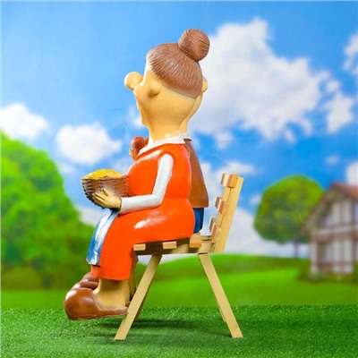Садовая фигура из полистоуна «Бабка с дедкой», 54×48×22 см