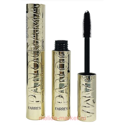 Farres Тушь  для ресниц Panorama Mascara с силиконовой пушистой щёточкой 6055