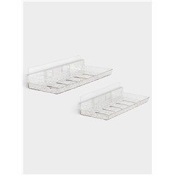 Полки для ванной настенные, 2 шт., прозрачные